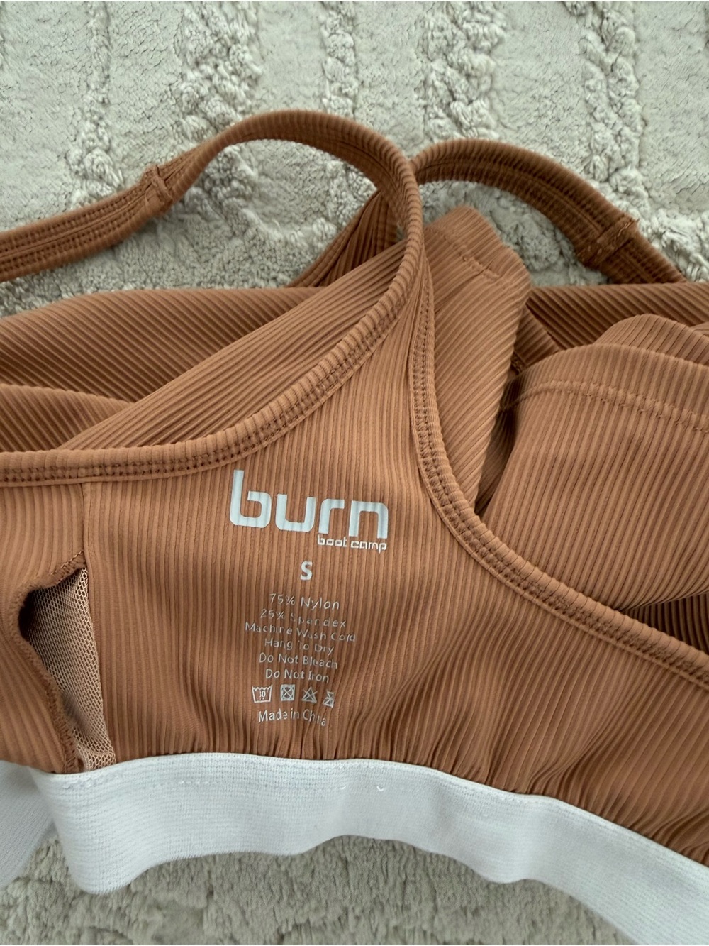 Burn Boot Camp Ribbed Crop Tank - Picture 4 of 5